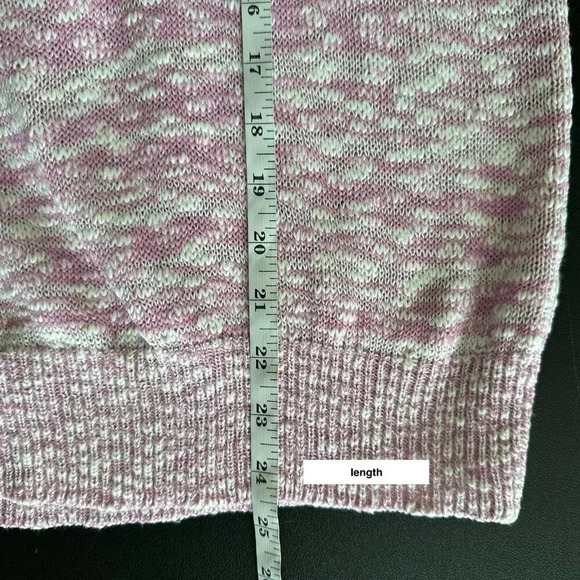 Vintage Floral Sweater Womens Small Pink Pastel Modest V-Neck 80s Pullover - Picture 15 of 16